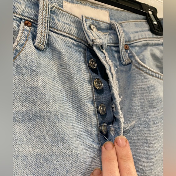 MOTHER The Fly Cut Tomcat Roller Jeans In Reap What You Sow Wash Size 24 Grunge - Picture 7 of 16